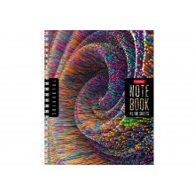 Тетрадь 96л # клетка на гребне  -Colorful Line-